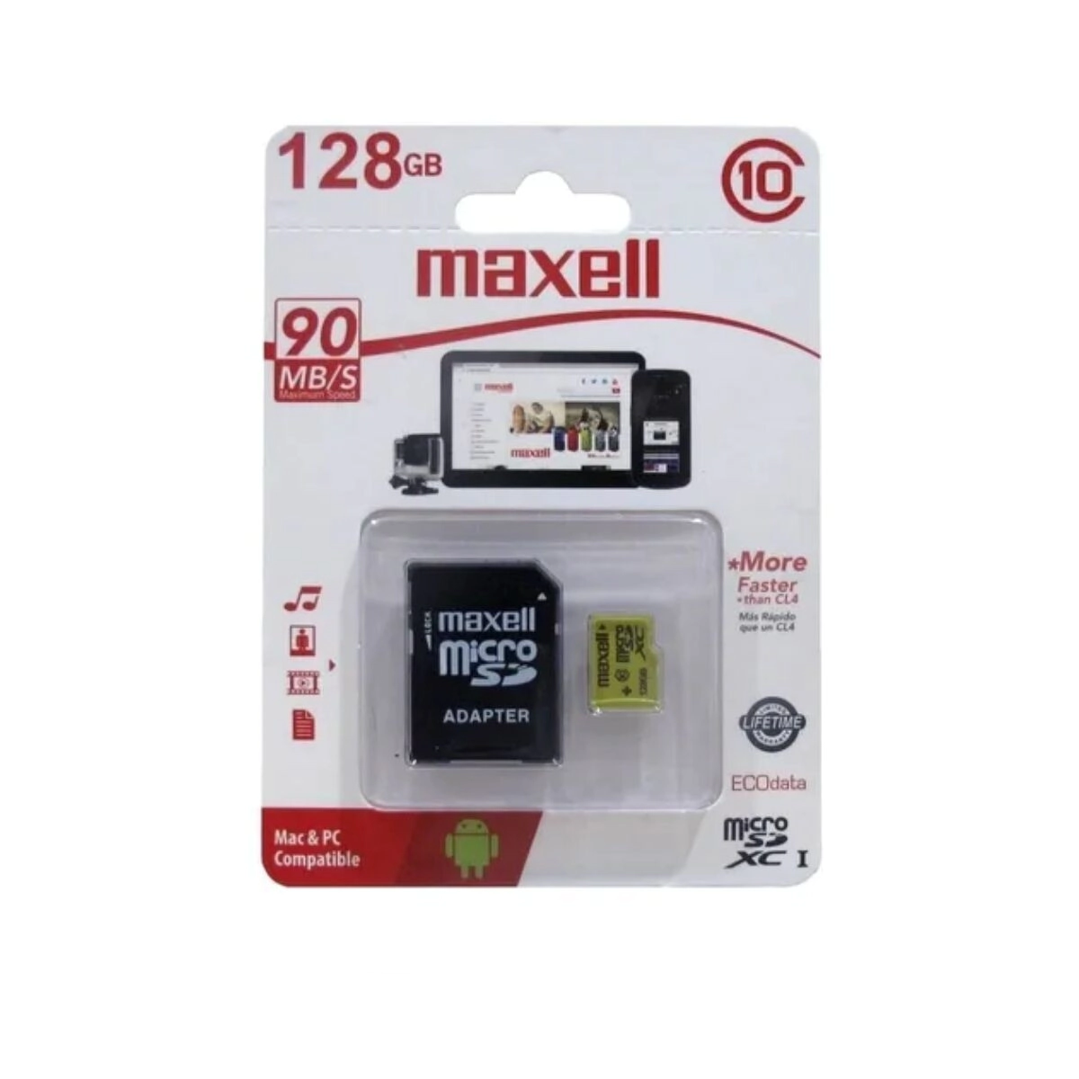 MEMORIA MICROSD MAXELL SD HC I 128 GB C10 C/ADAPTADOR