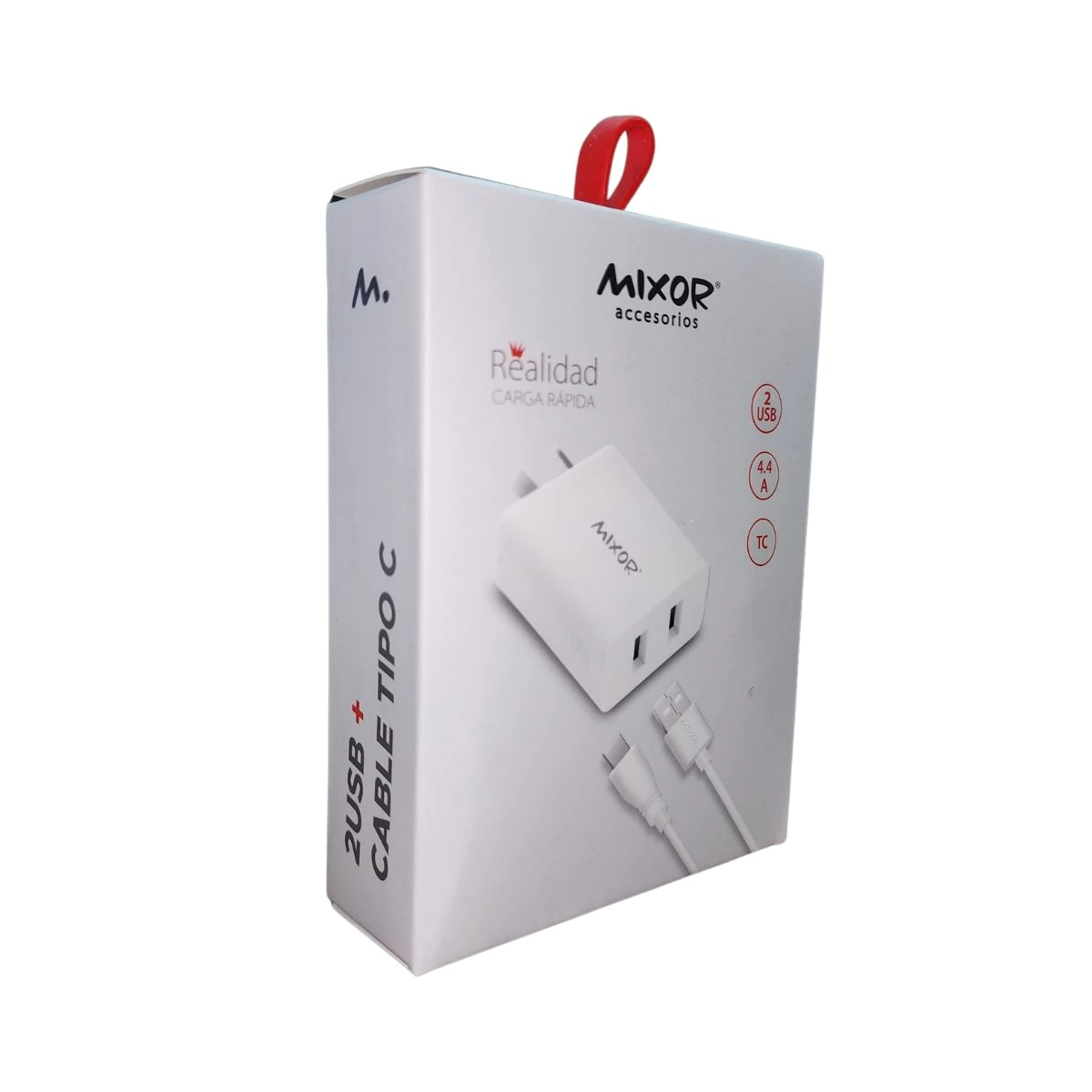 CARGADOR MIXOR REALIDAD 2 USB + CABLE 4.4 AMP TYPE-C