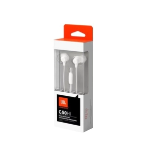 AURICULAR MANOS LIBRES JBL 3.5MM C50HI IN-EAR C/MIC BLANCO