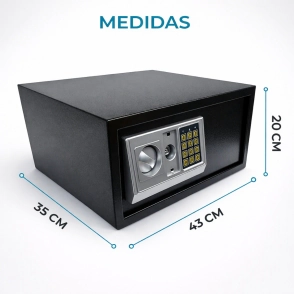 CAJA FUERTE DIGITAL CON APERTURA ELECTRONICA, TECLADO Y LLAVES