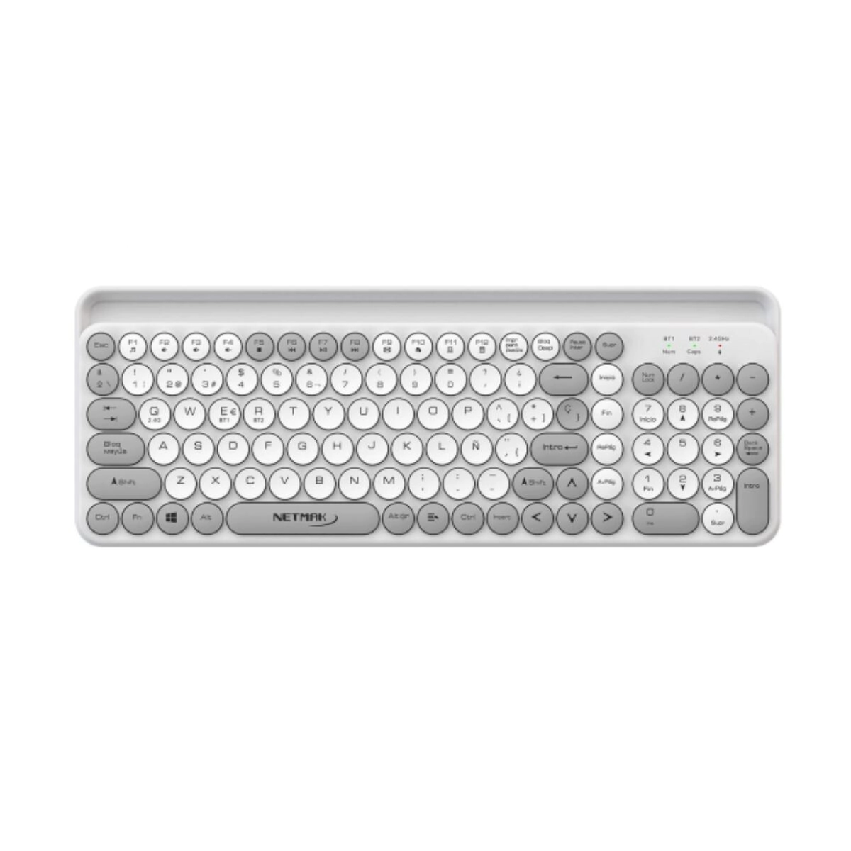 MOUSE + TECLADO INALAMBRICO NETMAK NM-KB850-W BLANCO