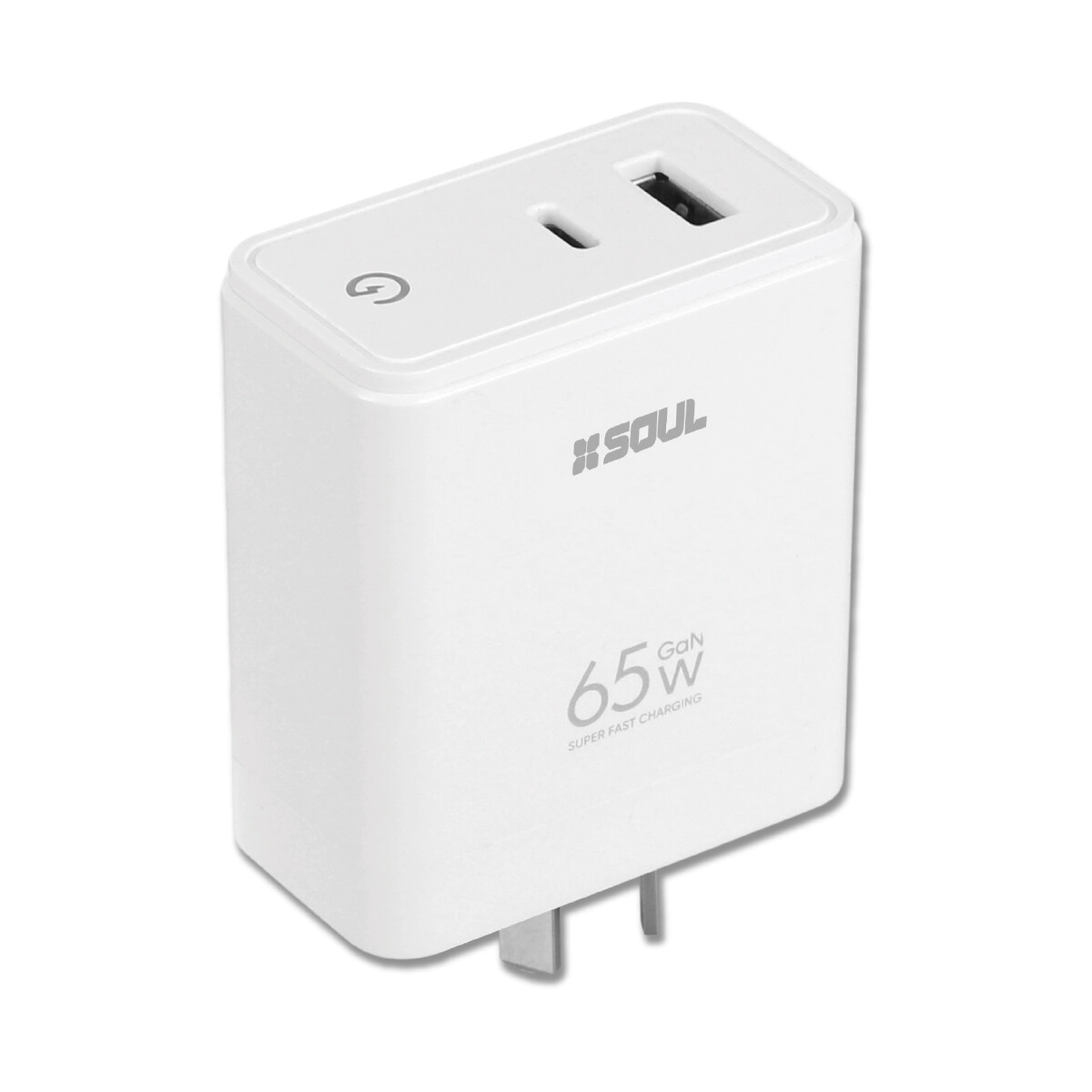 CARGADOR SOUL FAST CHARGE USB+PD 65W IPHONE BLANCO CVQ-USBPD65L