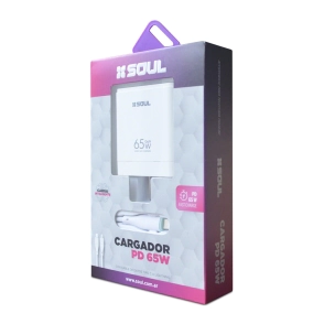 CARGADOR SOUL FAST CHARGE USB+PD 65W