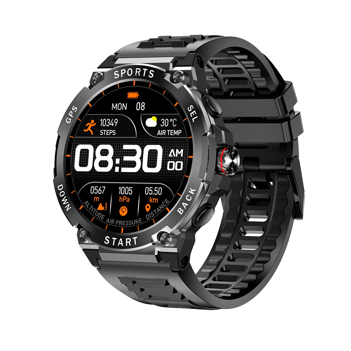 SMARTWATCH SOUL EVO1400 GPS MAPAS OFFLINE NEGRO