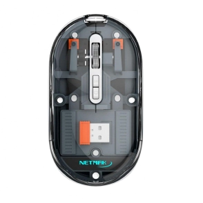 MOUSE NETMAK TRANSPARENTE 2.4GHZ/BT 5.0 NM-M670