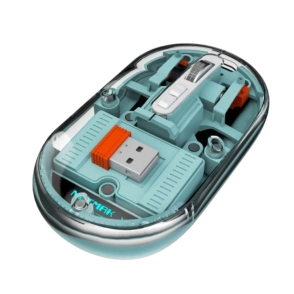 MOUSE NETMAK TRANSPARENTE 2.4GHZ/BT 5.0 NM-M670