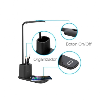 LAMPARA LED NETMAK CARGA INALAMBRICA 15W