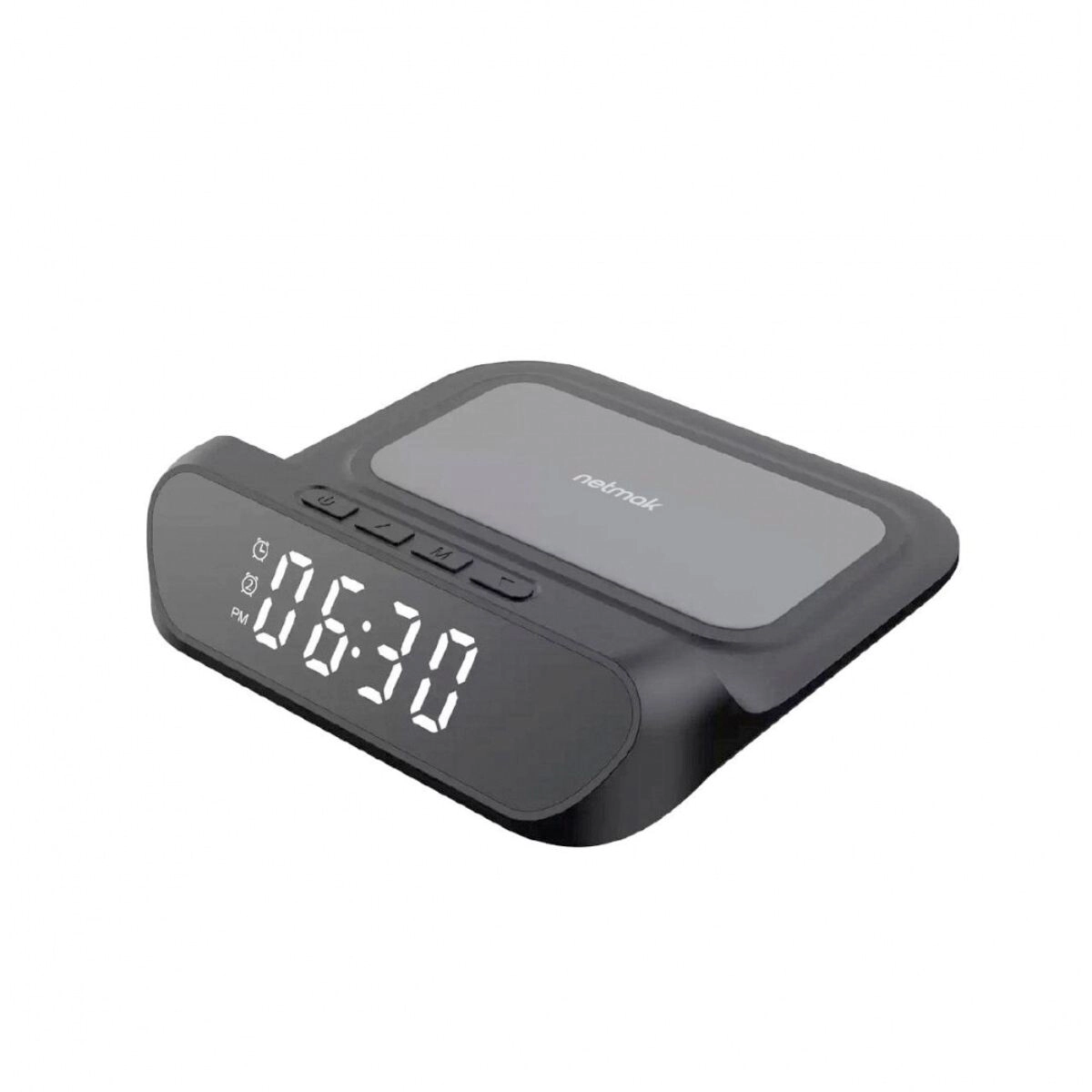 RELOJ NETMAK DESPERTADOR C/ CARGA INALAMBRICA NM-RD11