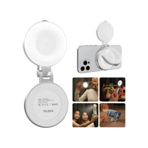 LUZ SELFIE C/ ESPEJO MAGNETICA C/ REGULADOR INTENSIDAD TELESIN REPLICA