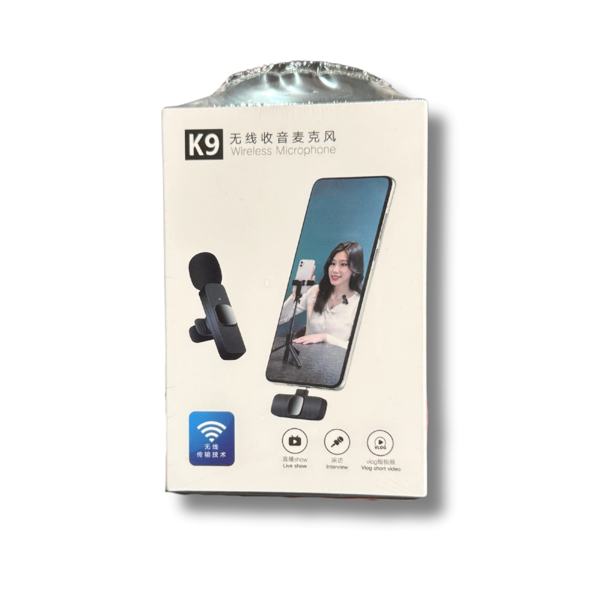 MICROFONO CORBATERO K9 TYPE-C 1MIC + ADAPT LIGHT