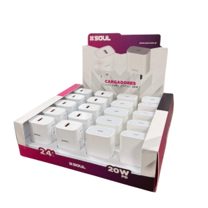 CABEZAL SOUL CLASSIC 2.4A BOX MIX USB+PD X20 CVJ'MIX2420