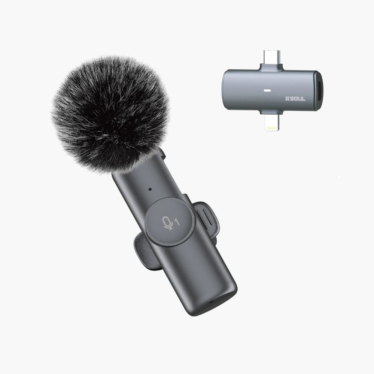 MICROFONO SOUL CORBATERO FURRY INALAMBRICO X2 TYPE-C MIC'FCT2