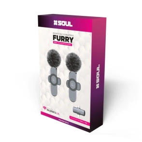 MICROFONO SOUL CORBATERO FURRY INALAMBRICO DUAL mic'fcdual