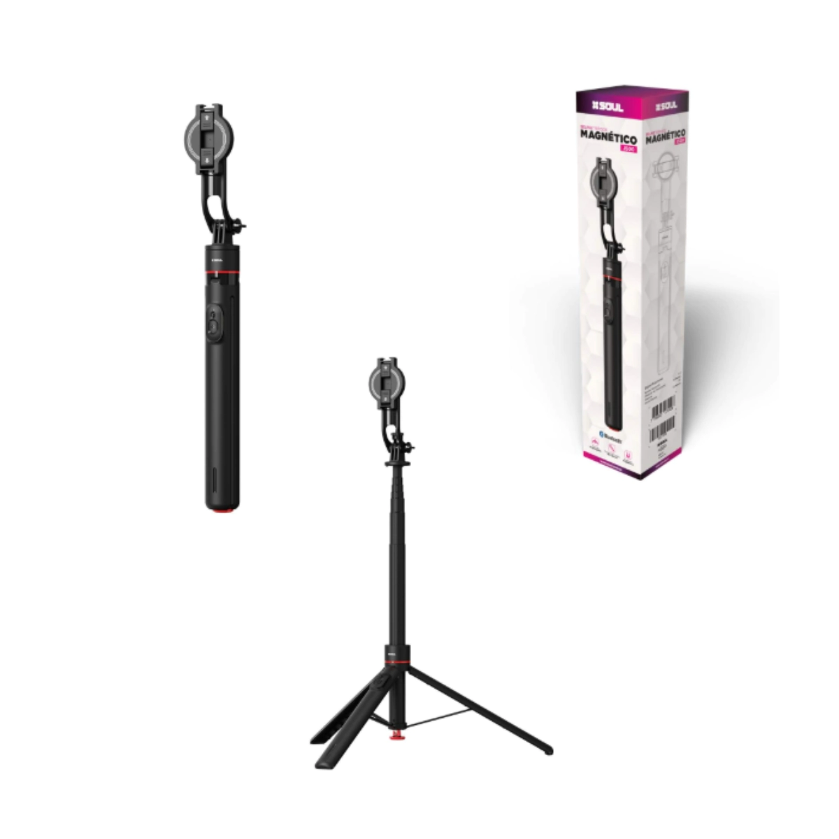 BASTON SELFIE BT + TRIPODE MAGNETICO J500 self'j500