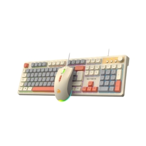 KIT NETMAK TECLADO + MOUSE MINIMALISTA LED NM-TM34