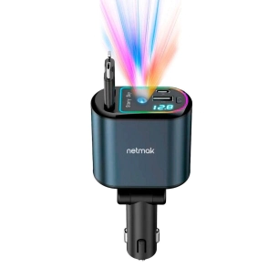 CARGADOR AUTO NETMAK C/PROYECTOR 4EN1 66W NM-UCC9