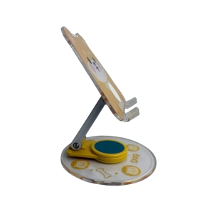 SOPORTE ESCRITORIO BASE 360&deg; DISE&Ntilde;O XY-T18 AMARILLO