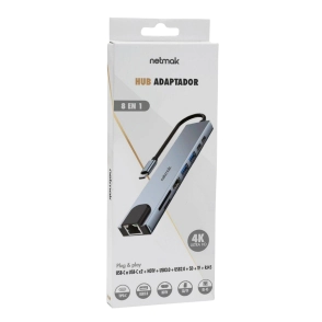 ADAPTADOR NETMAK HUB 8EN1 TYPE-C NM-8EN1
