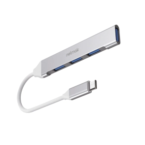 ADAPTADOR NETMAK HUB TYPE-C A 3 PUERTOS USB 2.0 + 1 NM-AC09