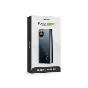 POWER BANK NETMAK 22.5W CARGA RAPIDA 20000MAH NM-PB13