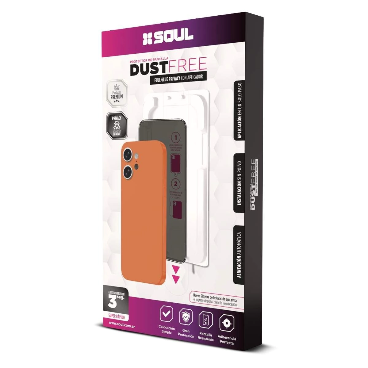 VIDRIO TEMPLADO FULL GLUE PRIVACY DUST FREE IPHONE 15 FDFP-IPH15