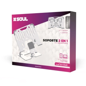 SOPORTE ESCRITORIO SOUL PLEGABLE NOTEBOOK + SMARTPHONE SOP-DESK01