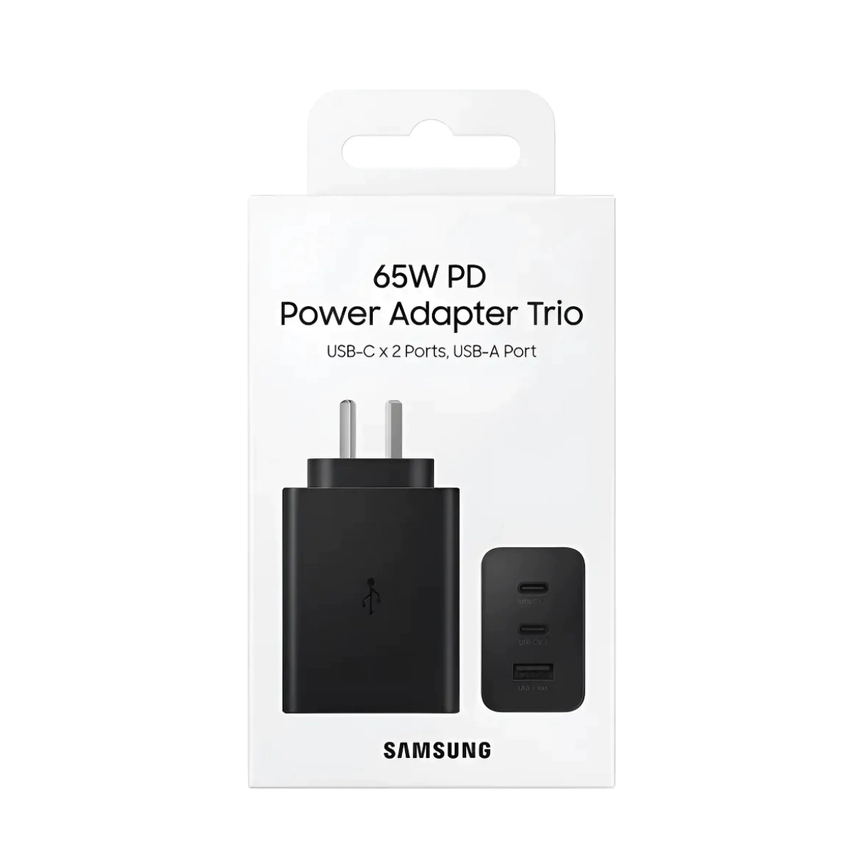 CABEZAL SAMSUNG 65W 2 TYPE-C + USB ORIGINAL NEGRO (SF)