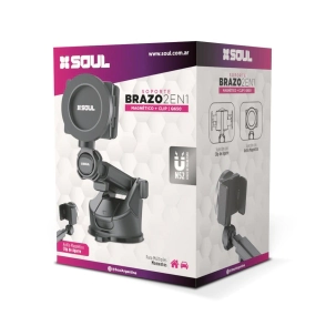 SOPORTE SOUL AUTO 2EN1 UNIV MAGNETICO + CLIP sop-q650