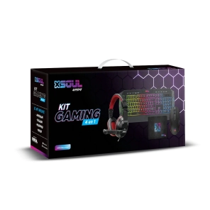 KIT GAMING 4EN1 SOUL TECLADO+MOUSE+AURICULAR+MOUSE PAD