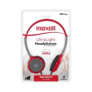 AURICULAR MANOS LIBRES STEREO MAXELL VINCHA HP-200 ROJO